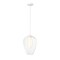 Z-Lite Savanti Pendant, 1-Light, 12 In.W x 16.5 In.H, Textured White/White Opal 7507-12TW - alternate 1